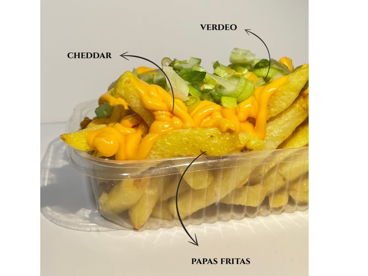 Papas Fritas Cheddar y Verdeo