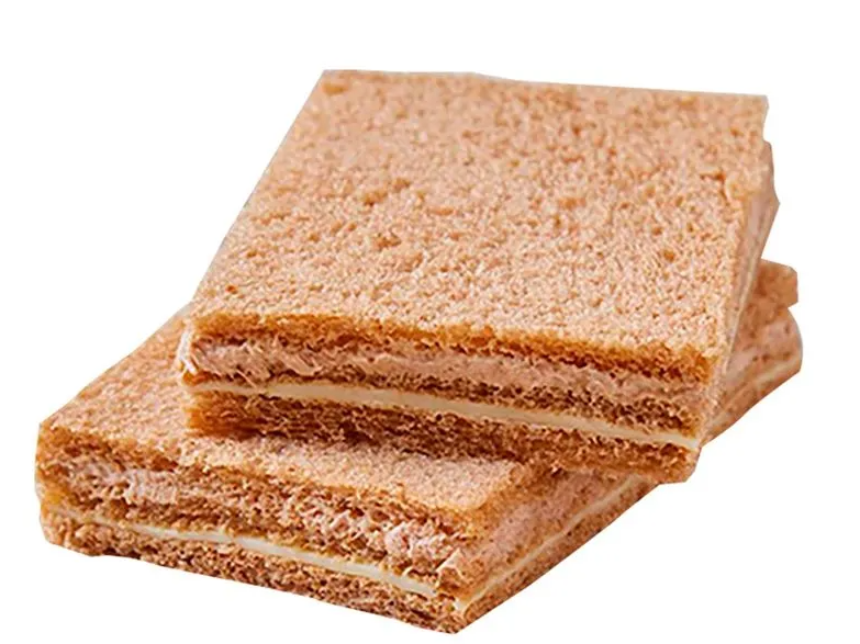 SANDWICH DE MIGA JAMON Y QUESO PAN NEGRO