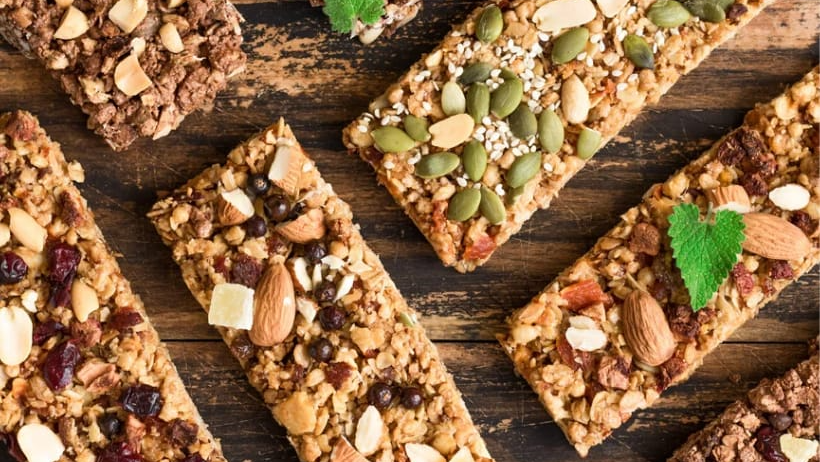 Barras de cereales y Alfajores