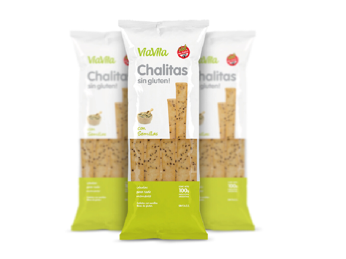 Pack 3 Unidades de Chalitas - Viavita Sin Gluten