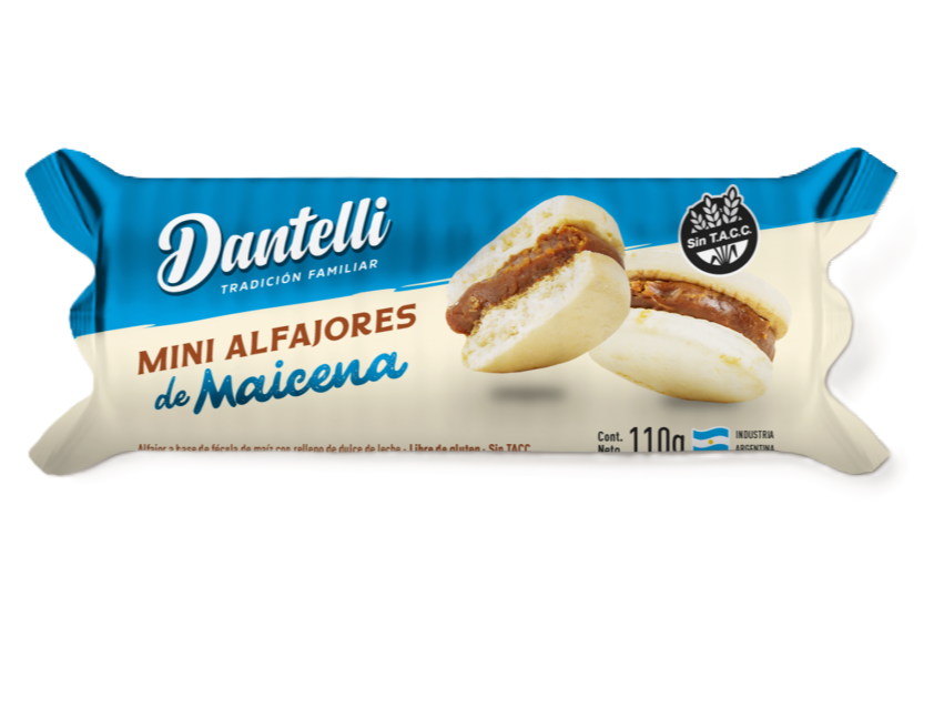 Mini Alfajores de maicena Dantelli 100g