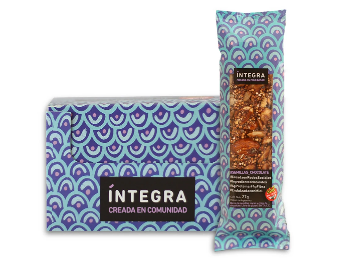 Barritas de cereales Íntegra . Caja de 10 unidades