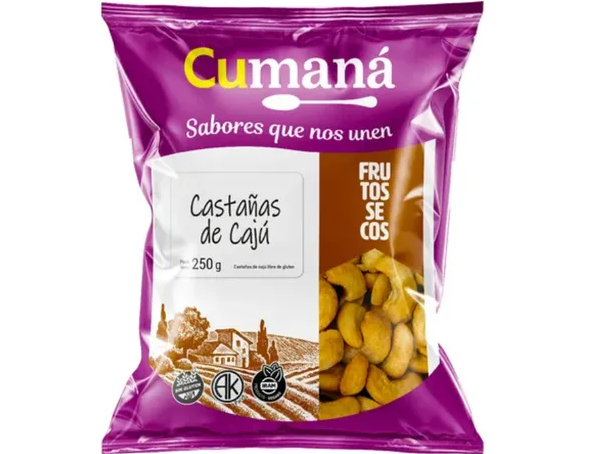 Castañas de Caju Libre de Gluten - Cumaná x250g