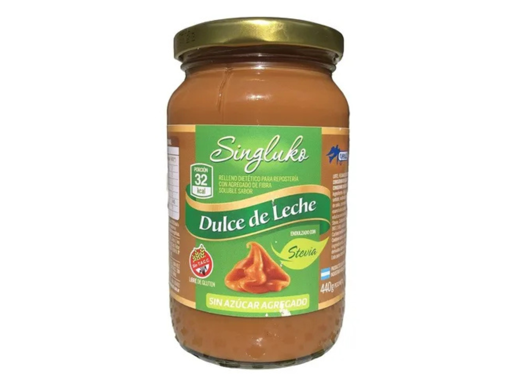 Dulce de Leche sin Azúcar con Stevia Singluko 400 Grs SIN TACC