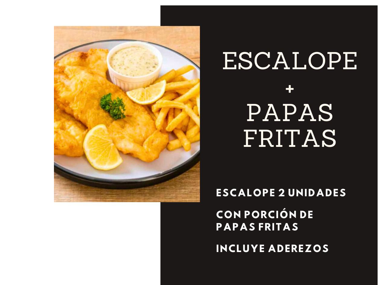 ESCALOPE + PAPAS FRITAS
