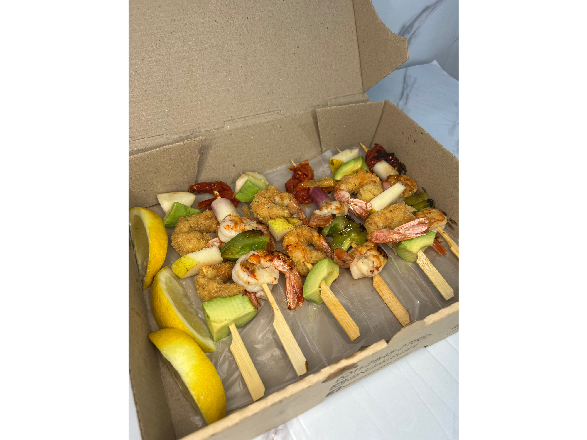 brochette de langostinos fritos 12 unid.