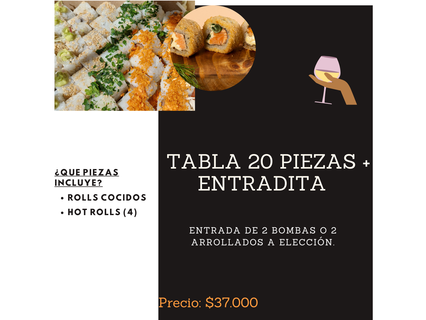 TABLA 20 PIEZAS + ENTRADITA