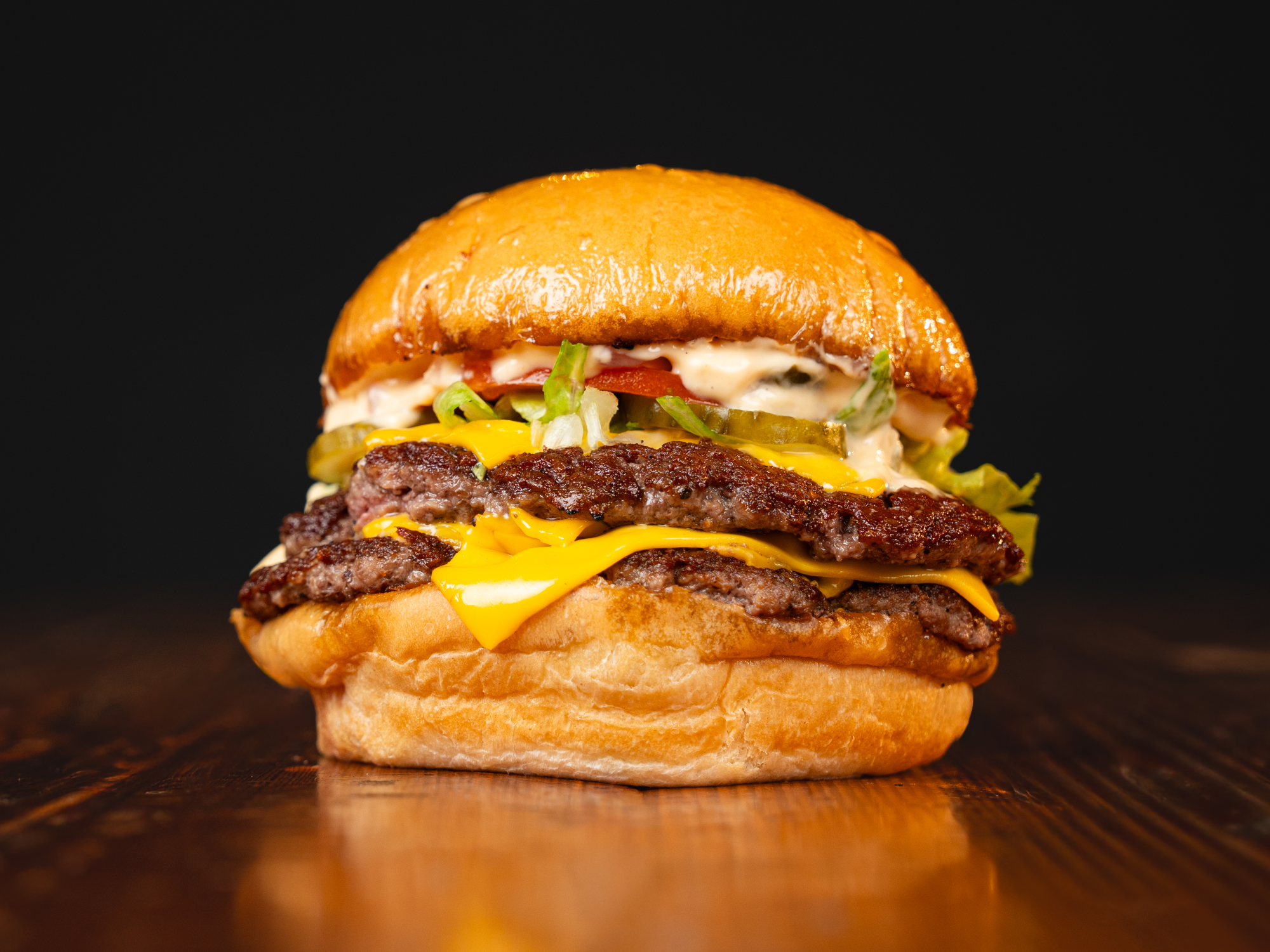 American Doble con papas