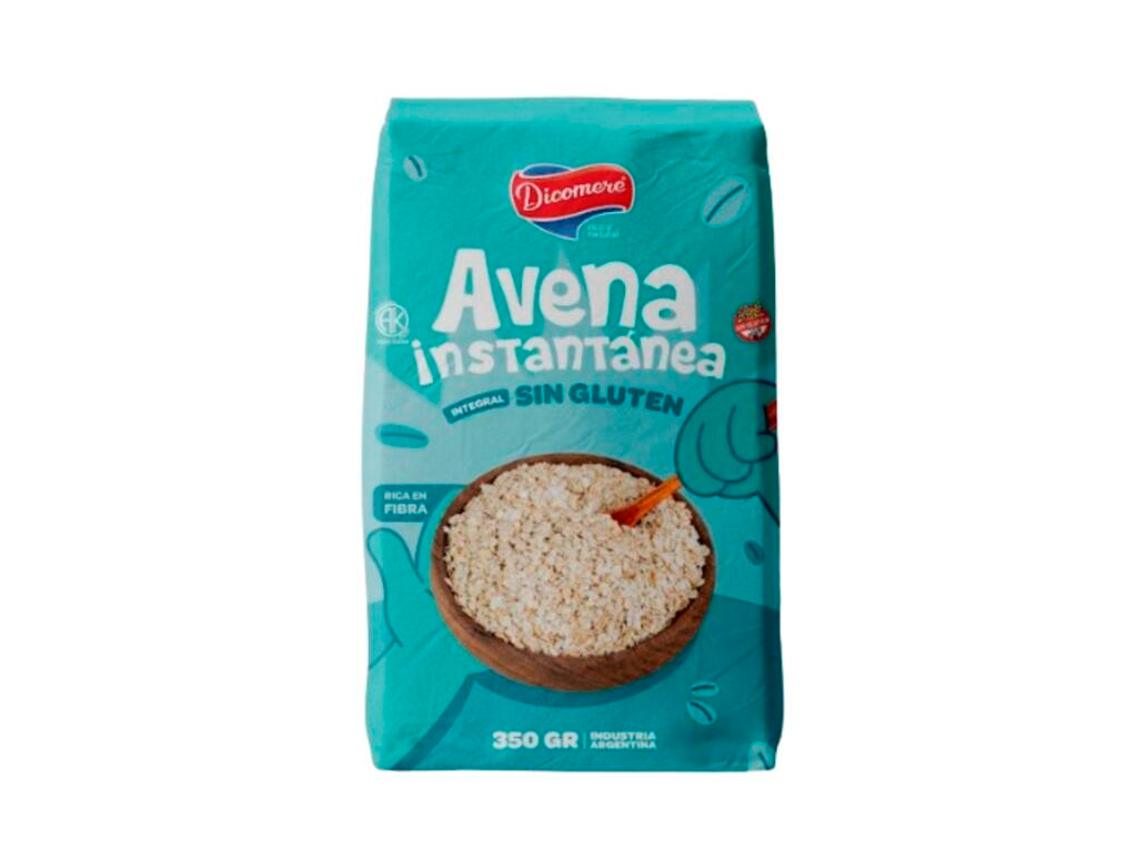 Avena Instantanea Integral sin Gluten x 350g - Dicomere