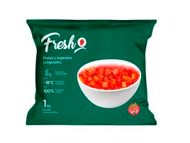 Morron rojo en cubos x kg - Fresh
