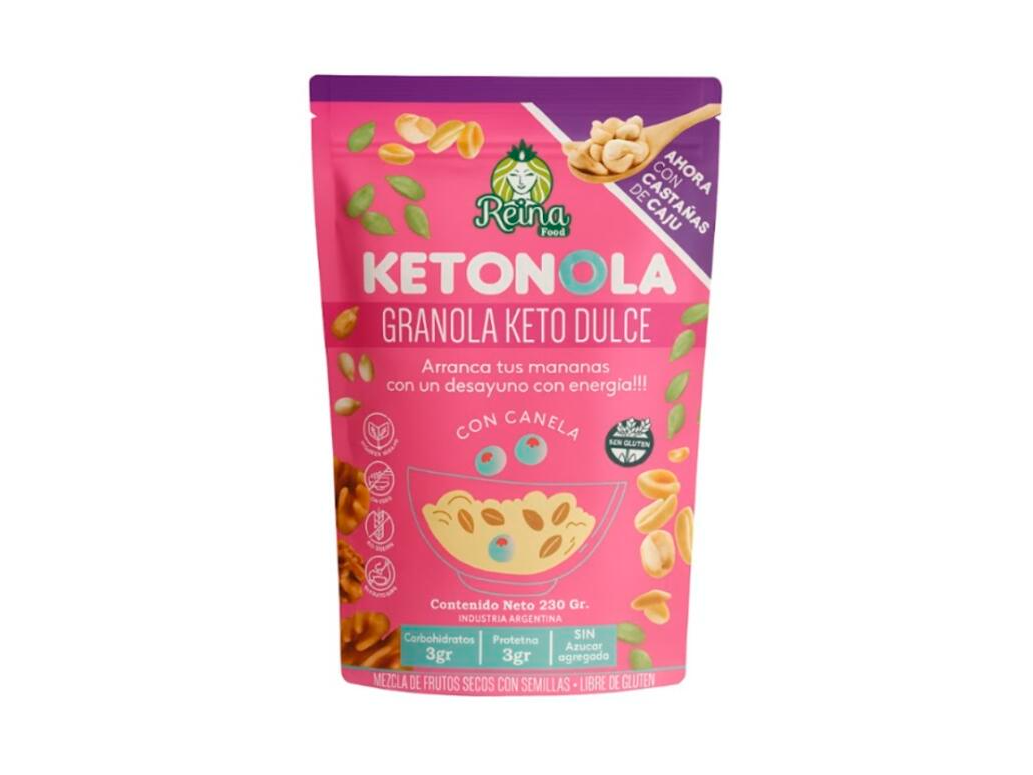 Ketonola Granola Keto Dulce con Canela x 230g - Reina Food