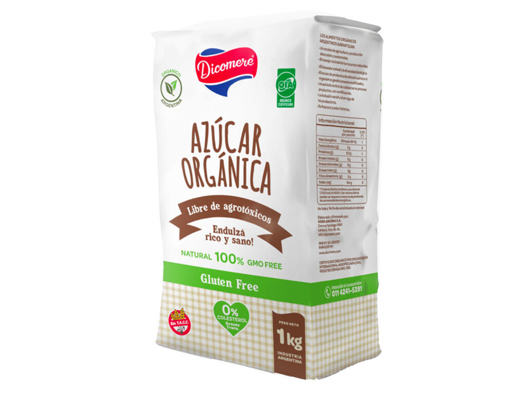 Azucar Organica Libre de Agrotoxicos x 1kg - Dicomere