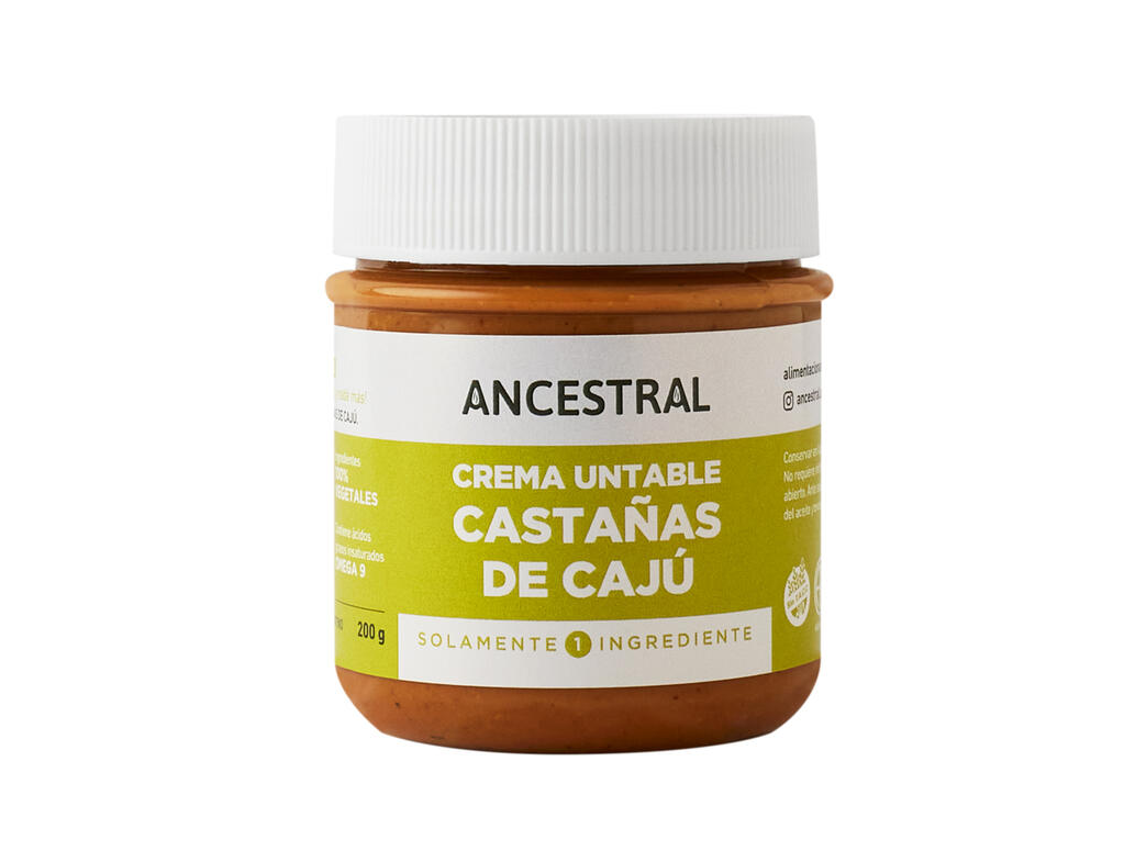 Crema Untable Ancestral Castañas De Caju x 200g - Ancestral