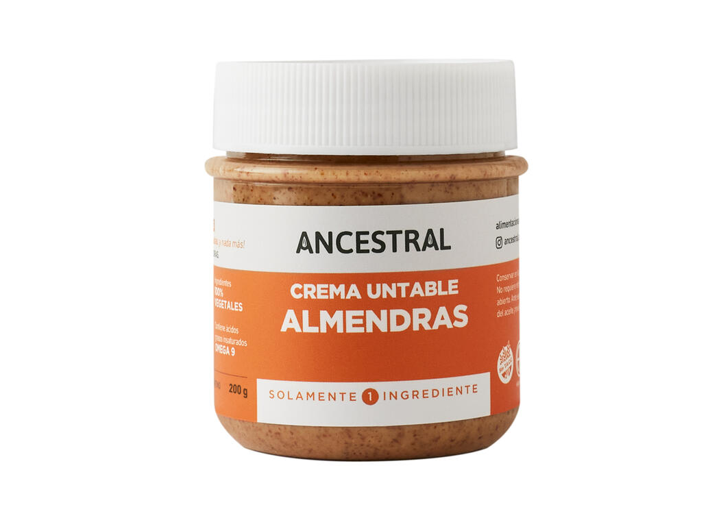 Crema Untable Ancestral Almendras x 200g - Ancestral
