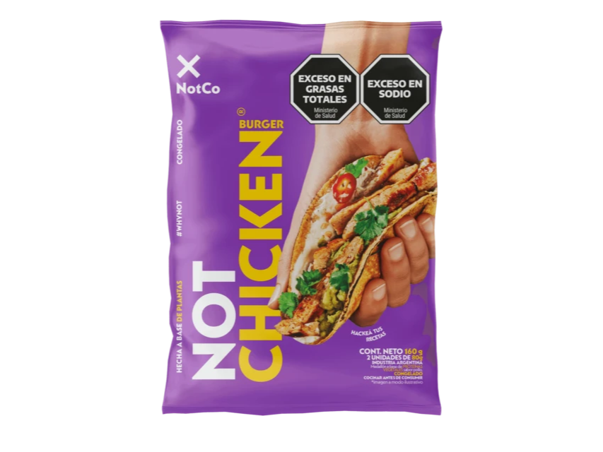 Not Chicken Burger Flowpack 2u 160gr - Not Co
