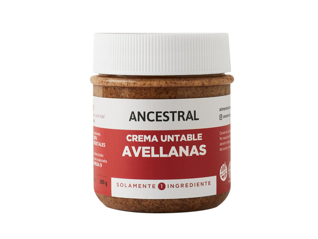 Crema Untable Ancestral Avellanas x 200g - Ancestral