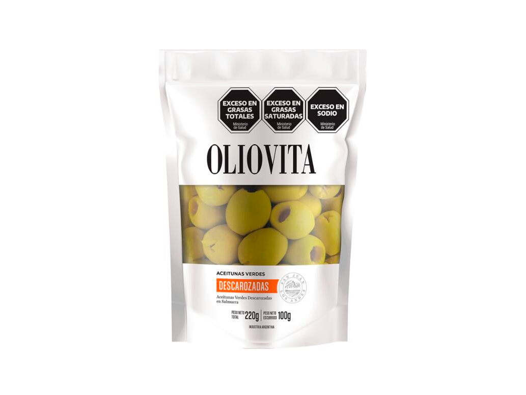 Aceitunas Verdes Descarozadas x 220ml - Oliovita