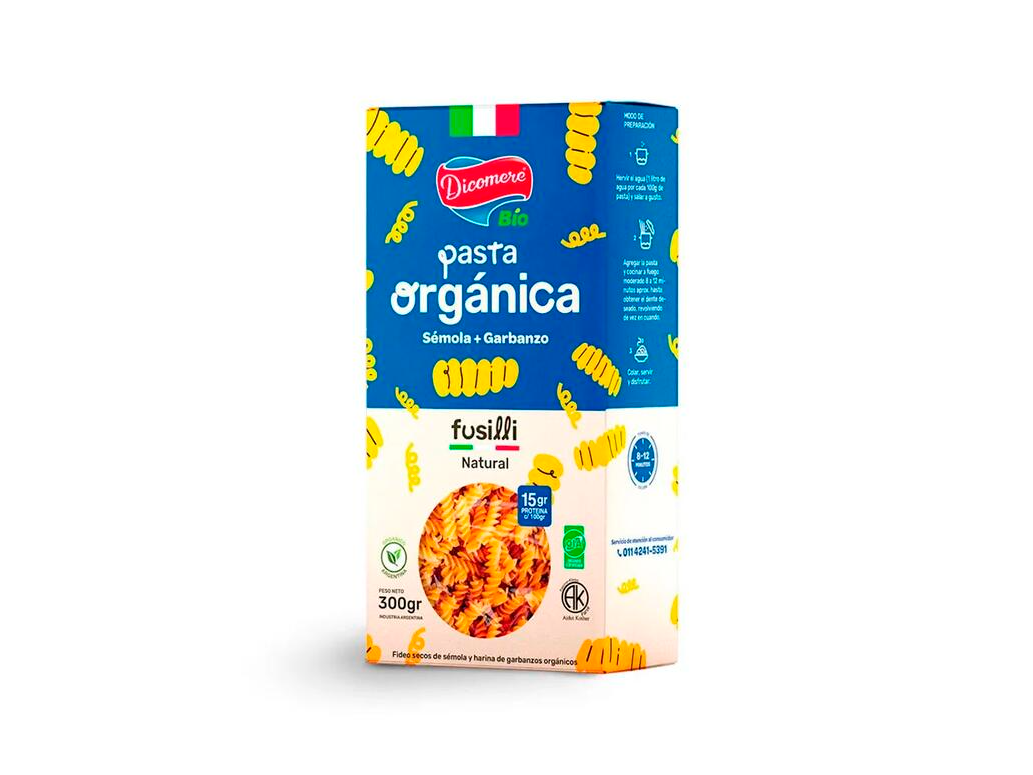 Fideos Organicos Fusilli x 300g - Dicomere