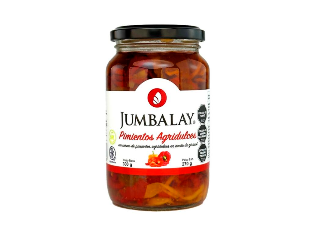 Pimientos Agridulces en Aceite de Girasol x 330g - Jumbalay
