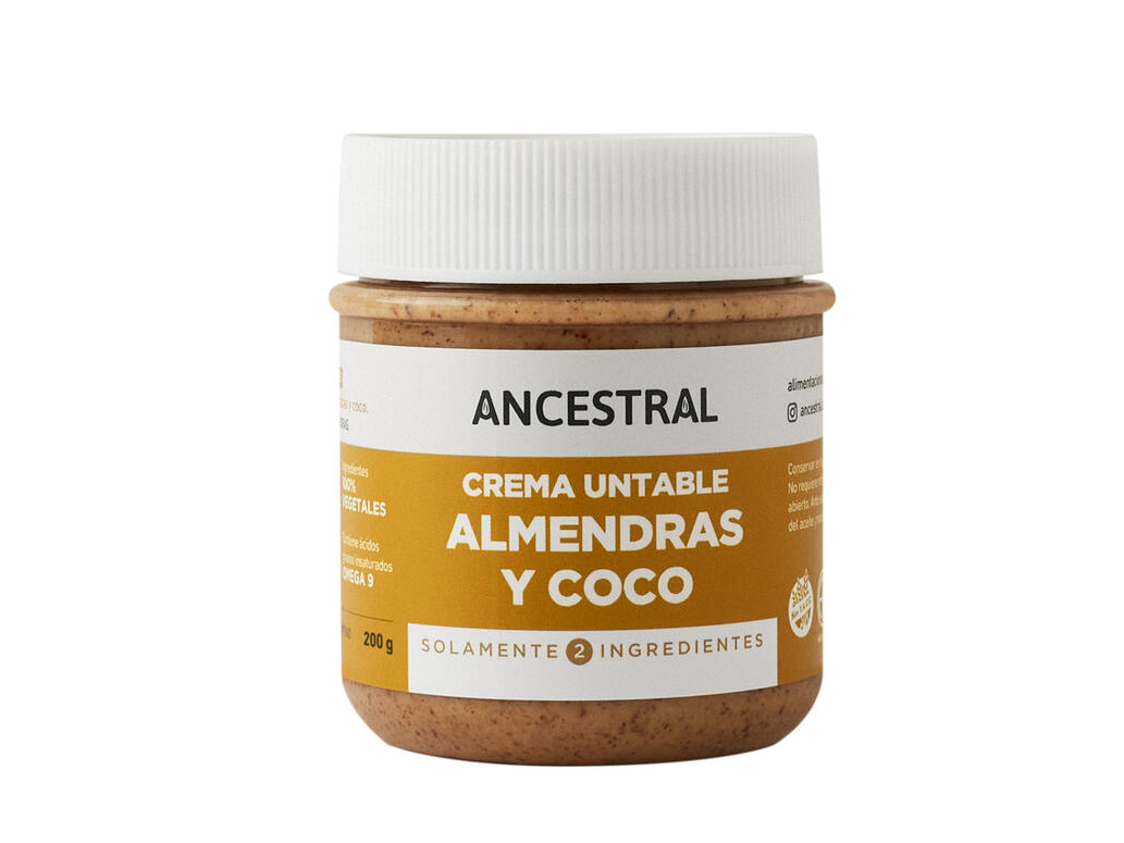 Crema Untable Ancestral Almendras Y Coco x 200g - Ancestral
