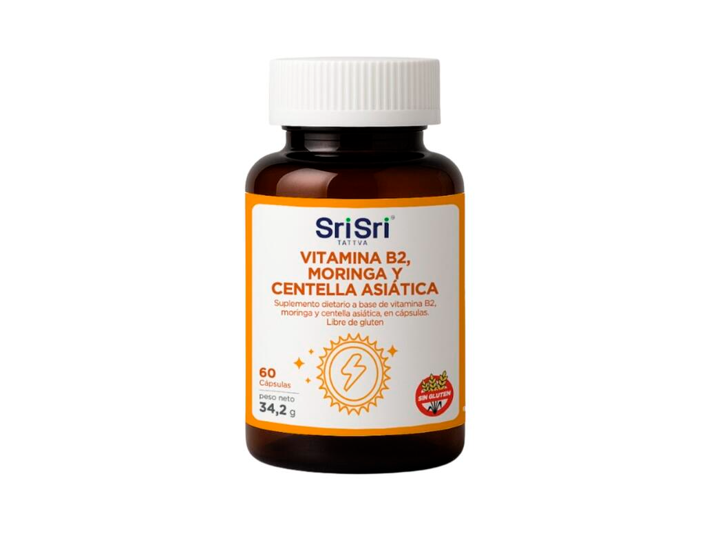 Plus de Energia Vitamina B2 Moringa y Centella Asiatica x 34g - Sri Sri
