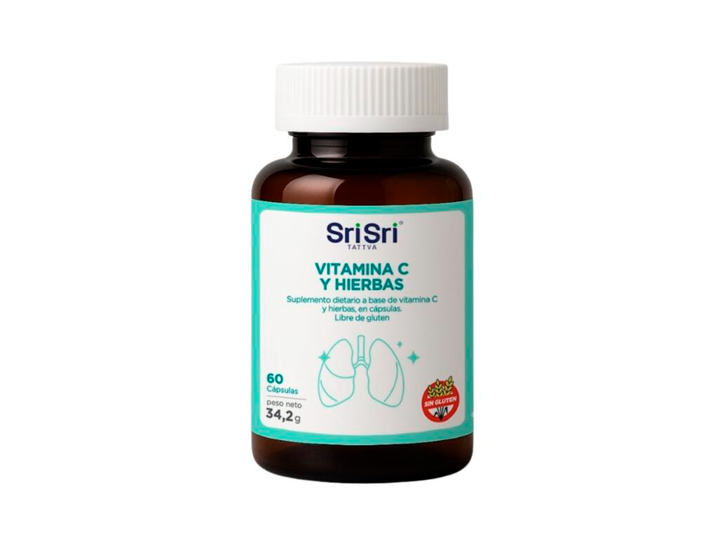 Cuidado Respiratorio Vitamina C y Hierbas x 34g - Sri Sri