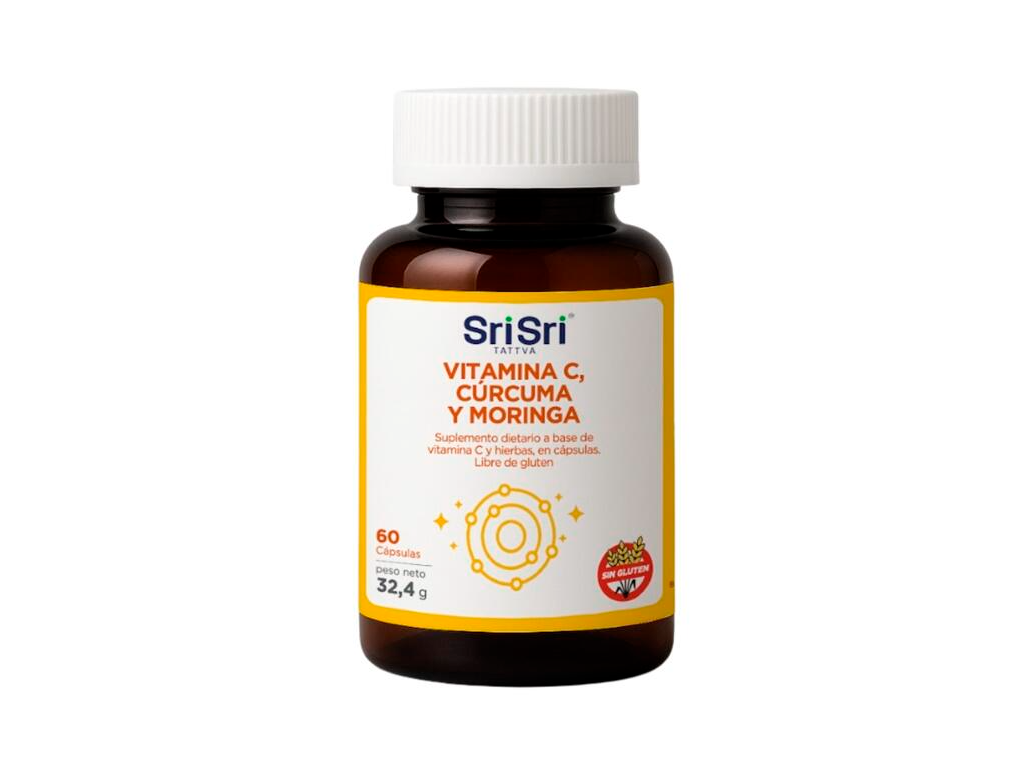 Antioxidante Vitamina C Curcuma y Moringa x 34g - Sri Sri