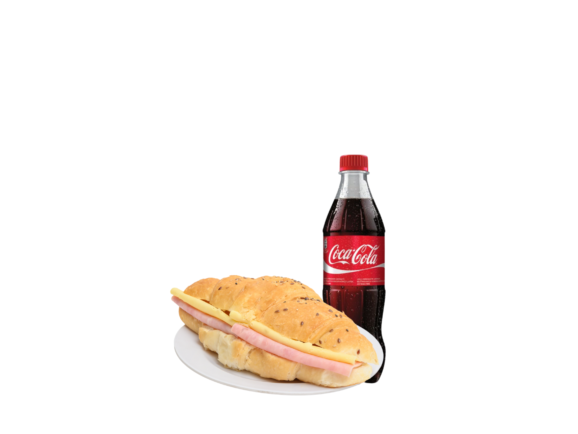 CROISSANT DE JAMON COCIDO + GASEOSA 500ML