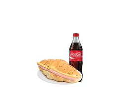 CROISSANT DE JAMON COCIDO + GASEOSA 500ML