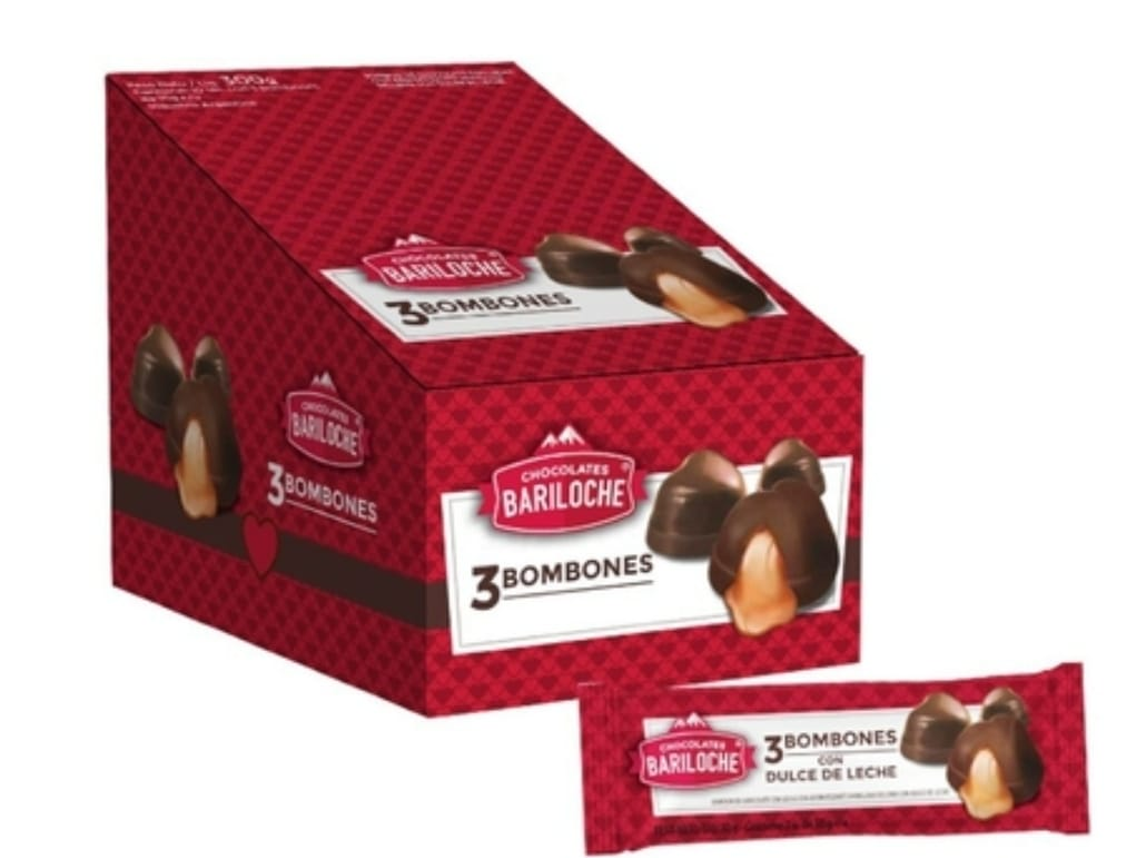 BOMBONES CON DULCE DE LECHE X30G CHOCOLATE BARILOCHE