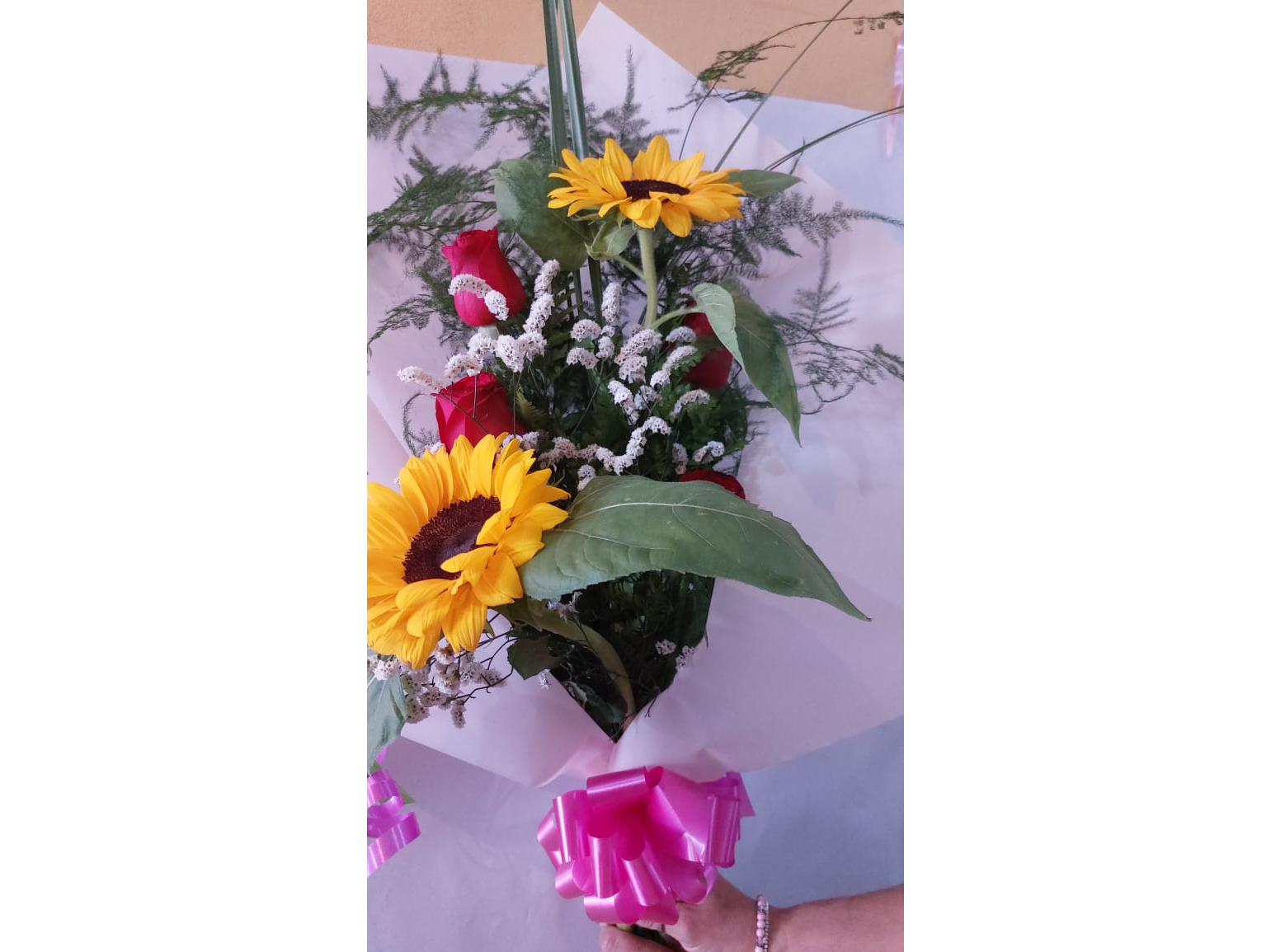 Rosas y girasoles mix