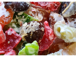 Fruta glaseada en trozo