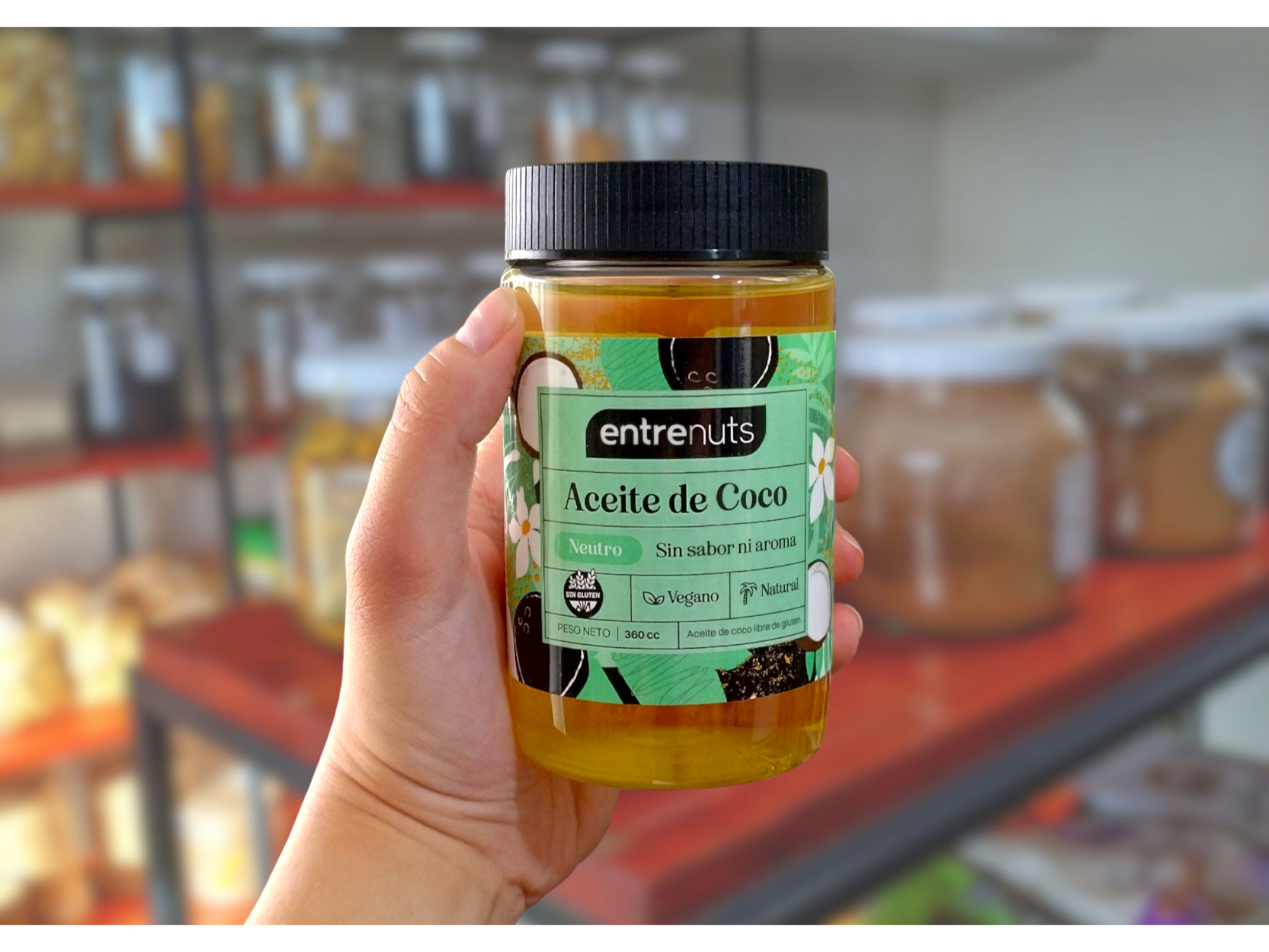 Aceite de coco Entrenuts 360cc NEUTRO