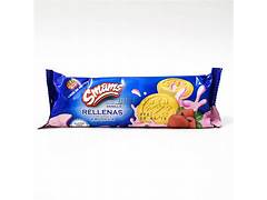 Galletas rellenas sabor frutilla