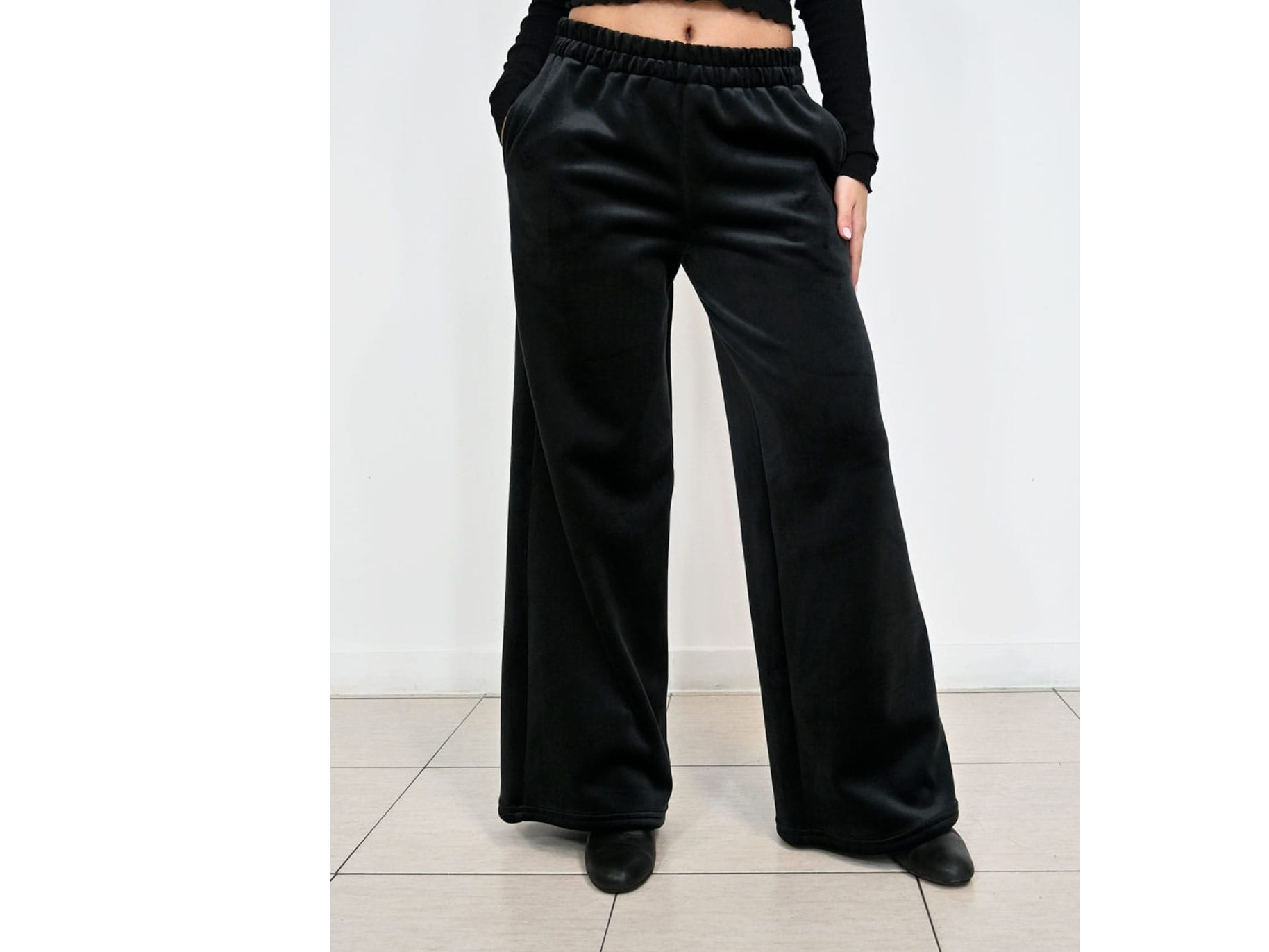 Pantalón plush negro