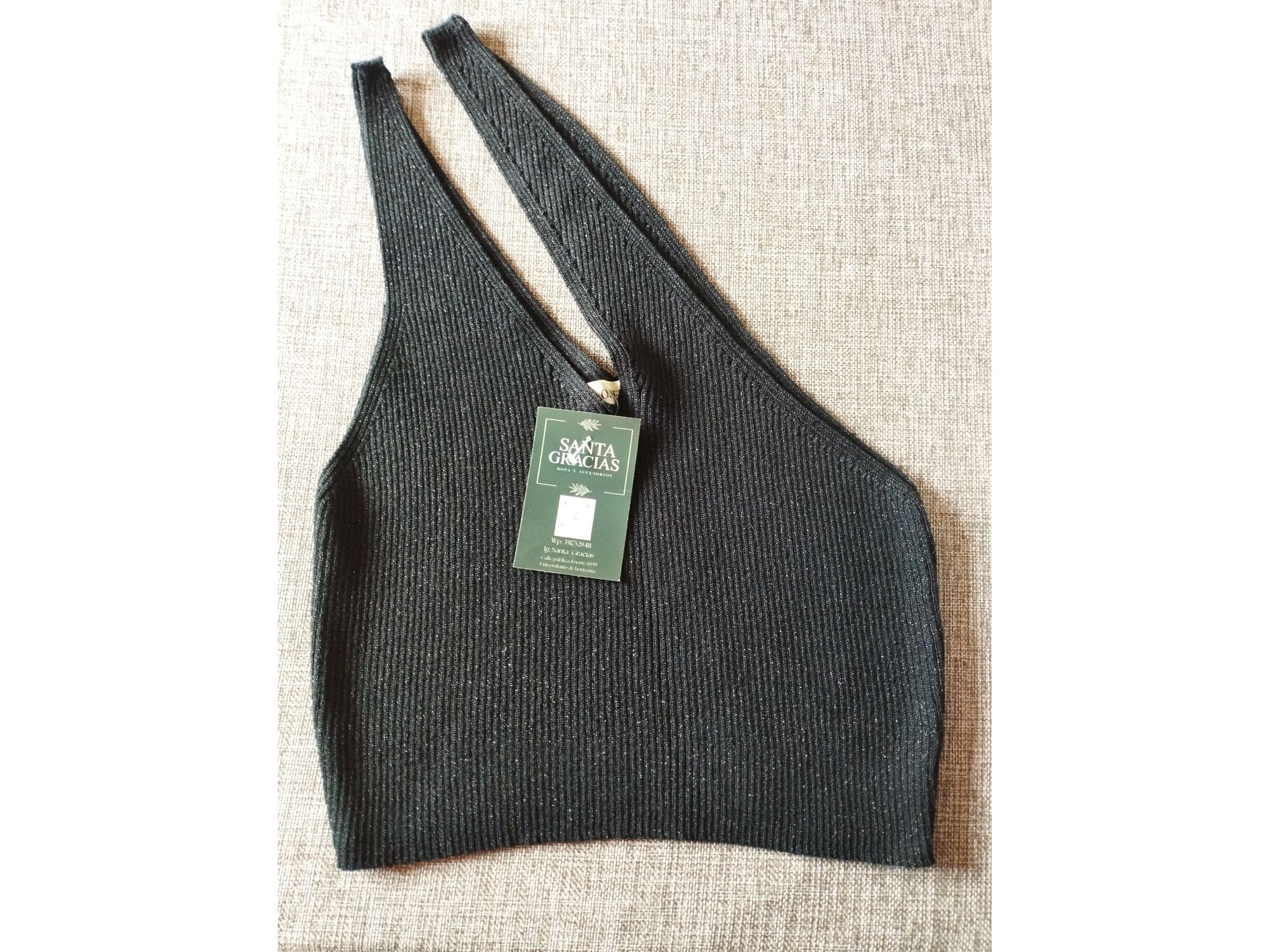 Top hilo y lurex 1 hombro