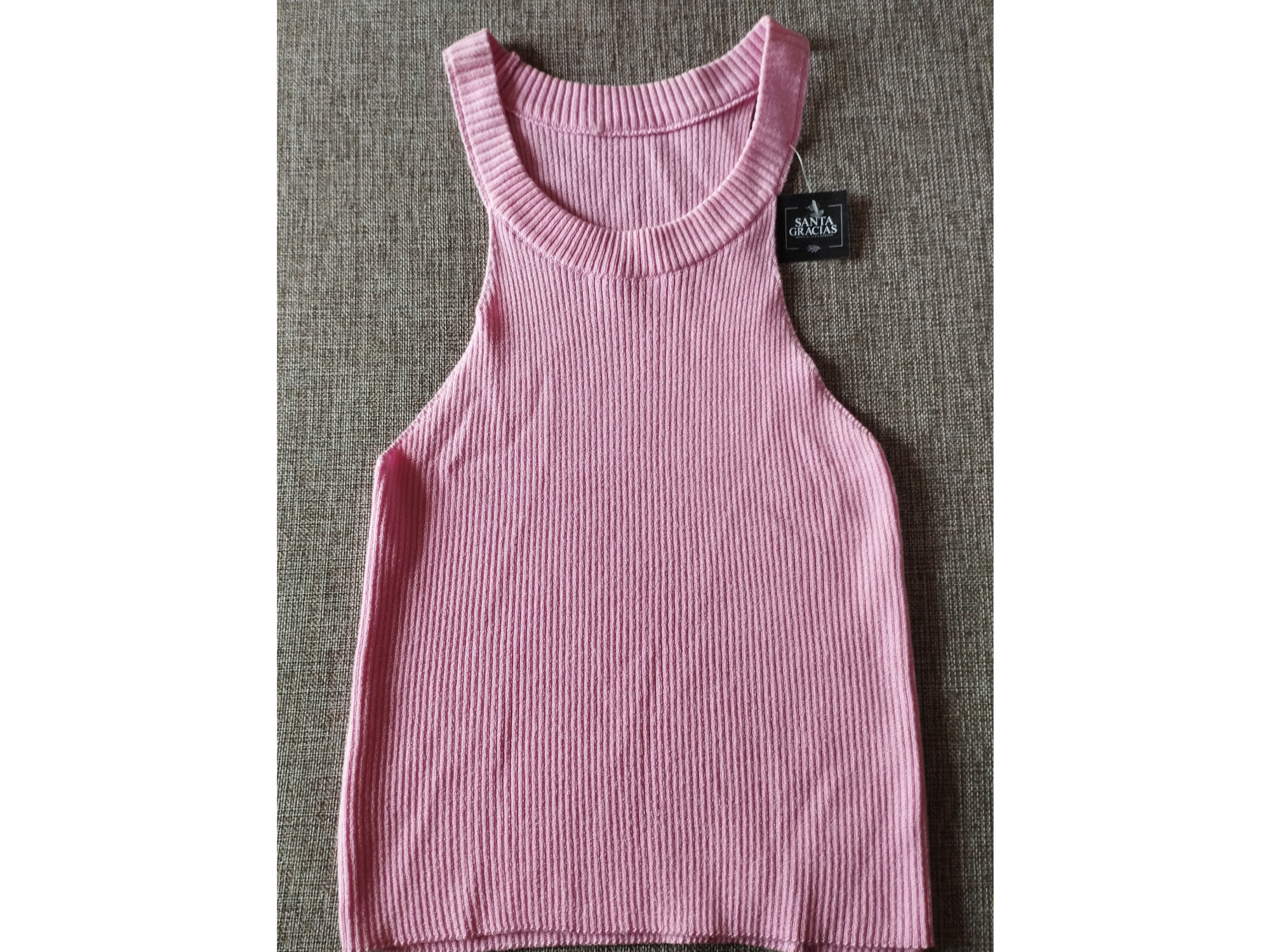 Musculosa halter rosa