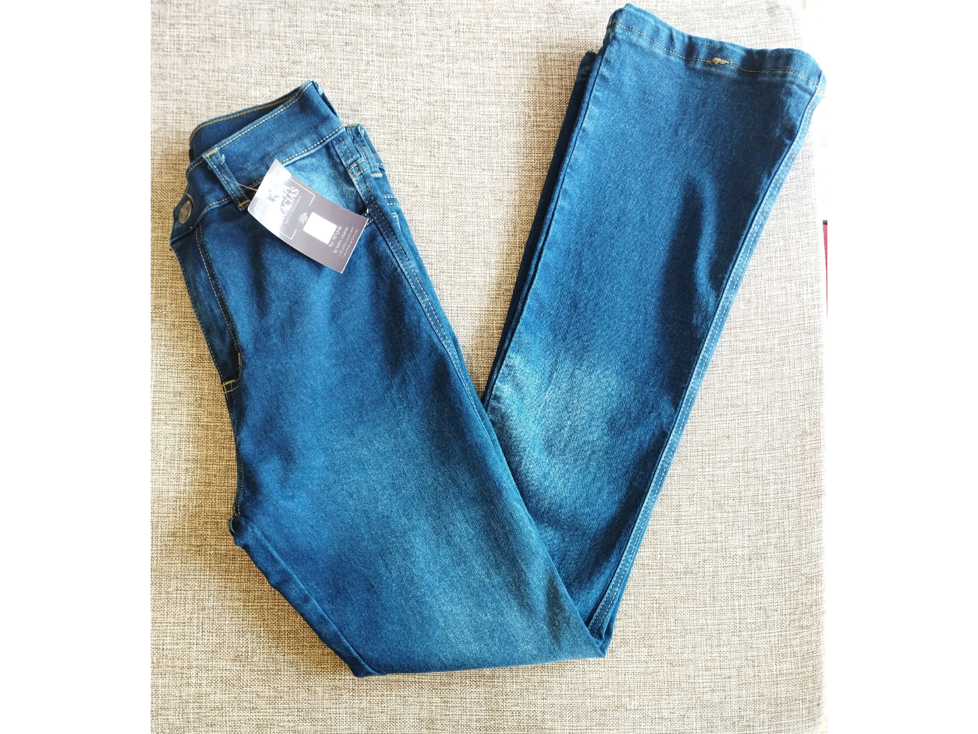 Oxford azul elastizado