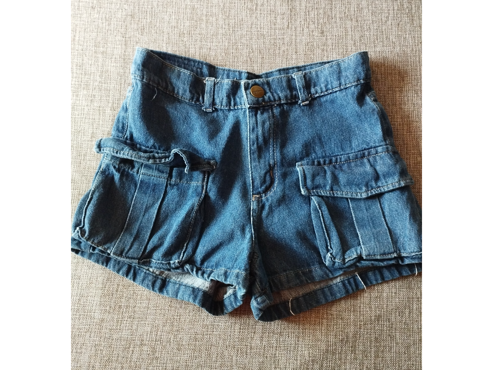 Short jean cargo