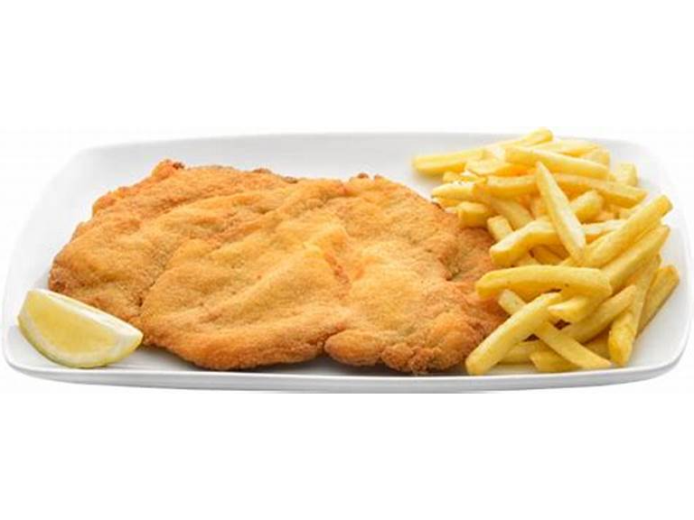 Milanesa de pollo con guarnición