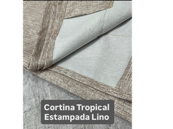 Juego dos paños Tropical estampada simil lino