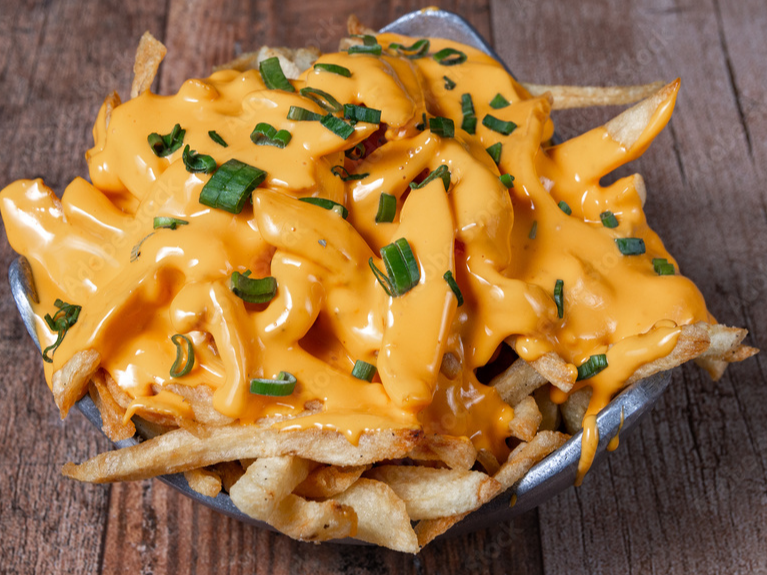 Papas con cheddar