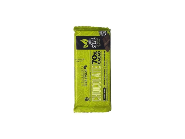 Tableta de Chocolate 70% con Stevia COLONIAL SIN TACC