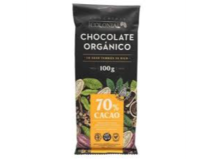 Tableta de Chocolate ORGÁNICO 70% COLONIAL SIN TACC