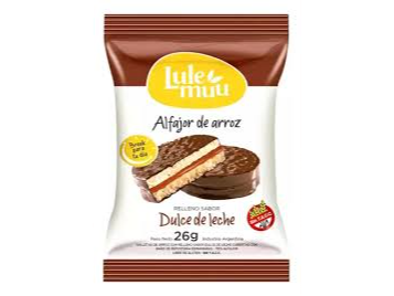 Alfajor de Arroz bañado Chocolate LULEMUU SIN TACC