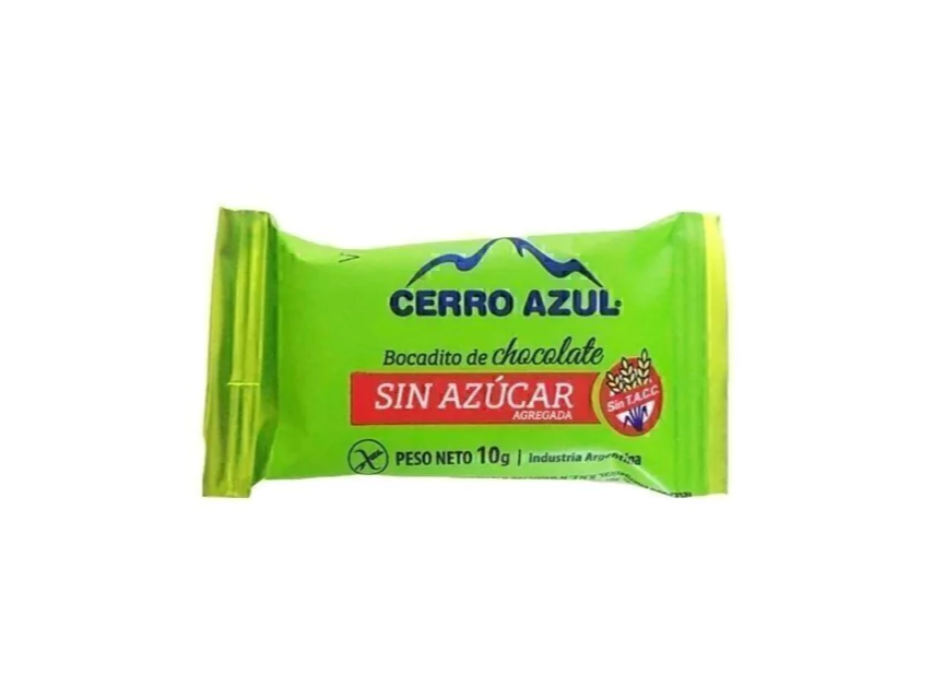 Bocaditos de Chocolate SIN AZÚCAR CERRO AZUL SIN TACC