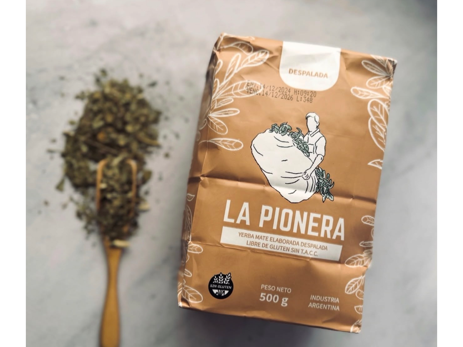 PACK 5U Yerba Mate Despalada LA PIONERA SIN TACC