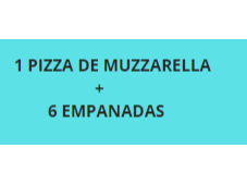 PROMO 1 (1 PIZZA GRANDE MUZZA + 6 EMPANADAS)
