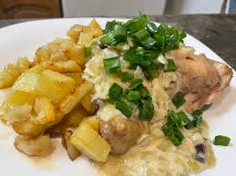 1/4 de pollo al verdeo + Guarnición