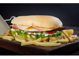 SANDWICH DE LOMITO JAMON Y QUESO + FRITAS
